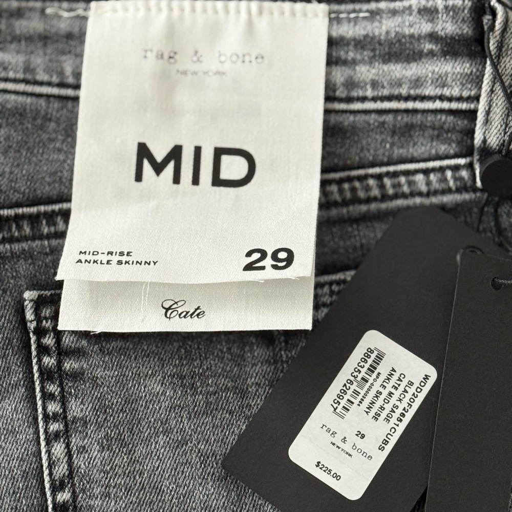Rag & Bone Gray Ankle Skinny Jeans